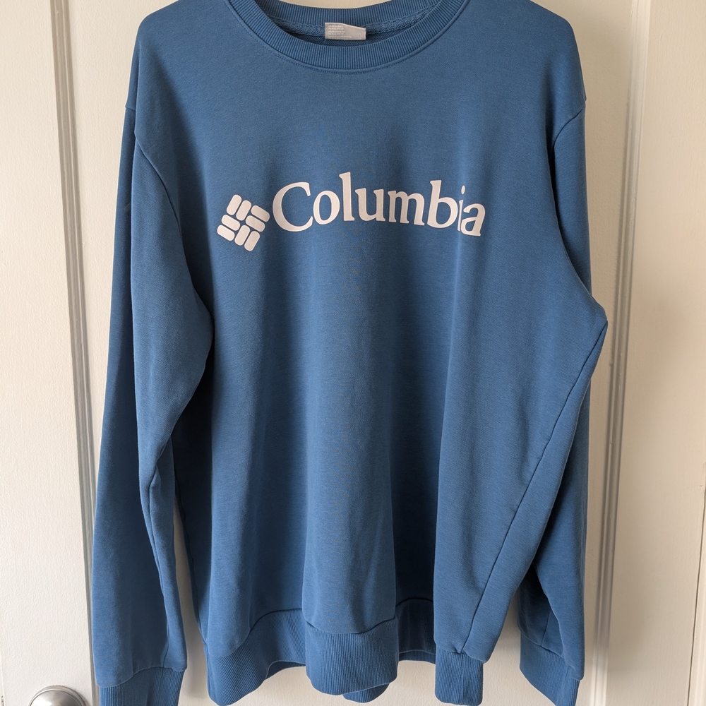 Columbia Men's Slate Blue Crewneck Sweatshirt with White Logo